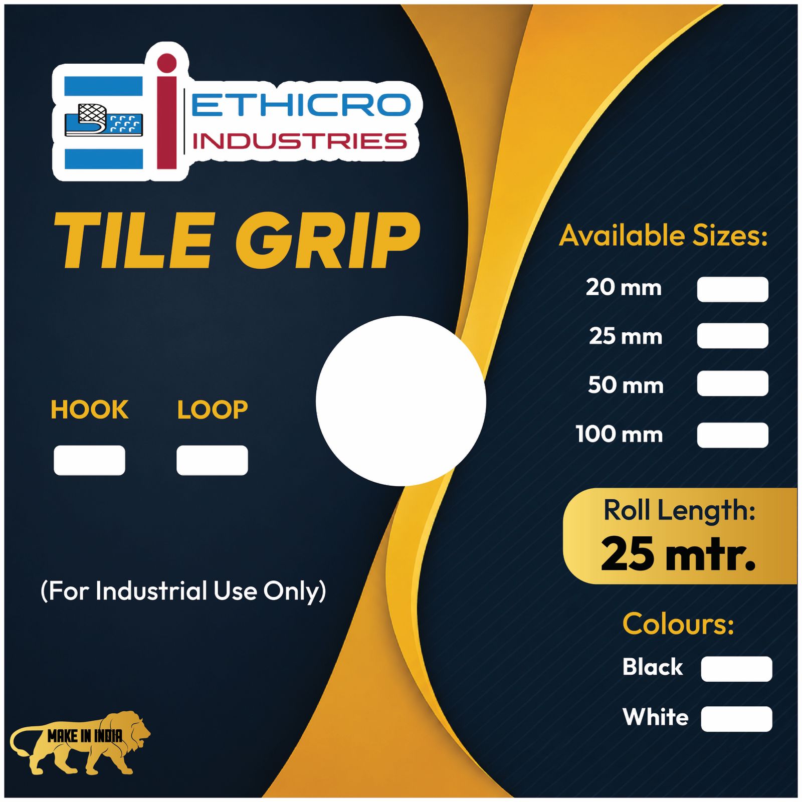 Tile Grip Self Adhesive Hook & Loop